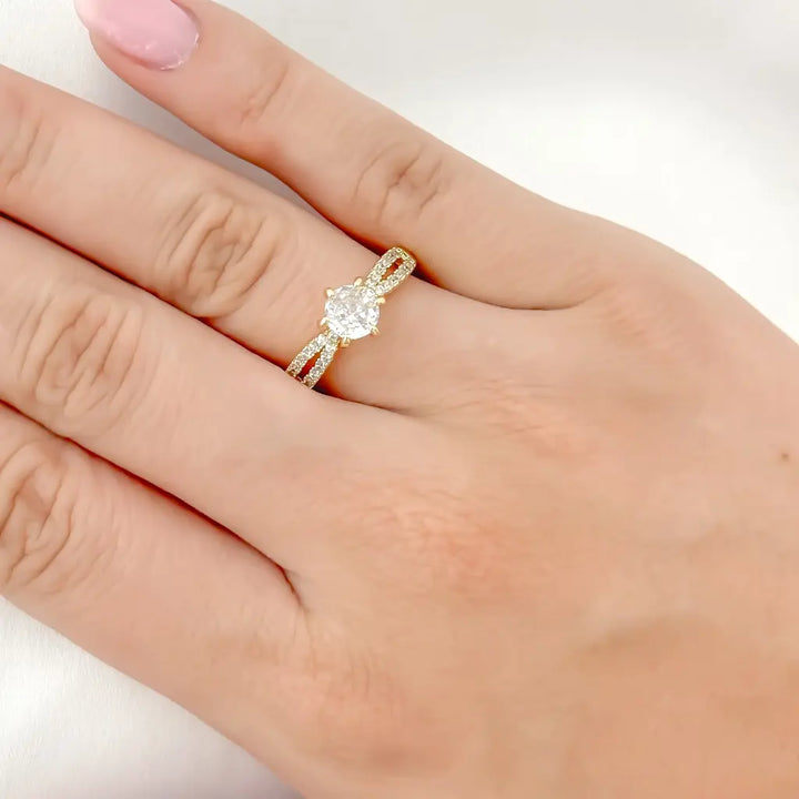 Anillo De Dama De Doble Cintillo Cristal + Envío Gratis