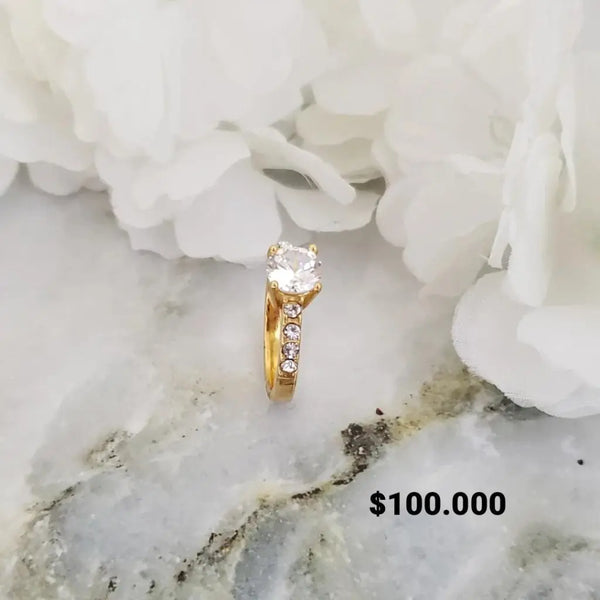 Anillo De Dama De Piedras Cristal