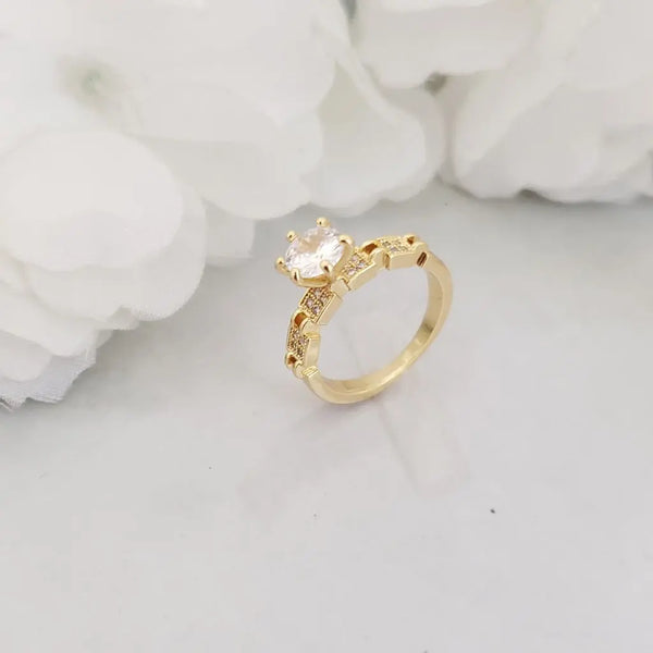 Anillo de Dama de Piedras Cristales