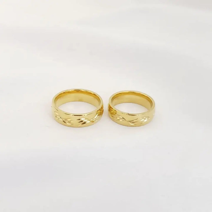 Argollas De Matrimonio De Exterior Marcado Tres Líneas