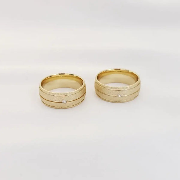 Argollas De Matrimonio De Exterior Rustico Con Cristal
