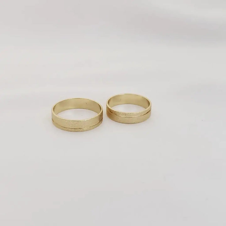 Argollas De Matrimonio De Exterior Rustico De Una Línea
