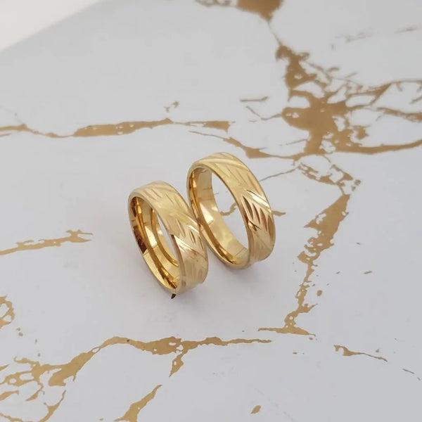 Argollas De Matrimonio De Marcado Lineal
