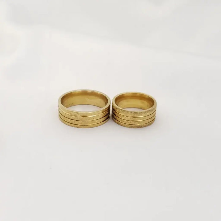 Argollas De Matrimonio de Exterior Cristal Tres Líneas