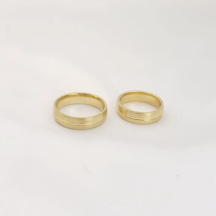 Argollas De Matrimonio de Exterior Liso De Una Línea