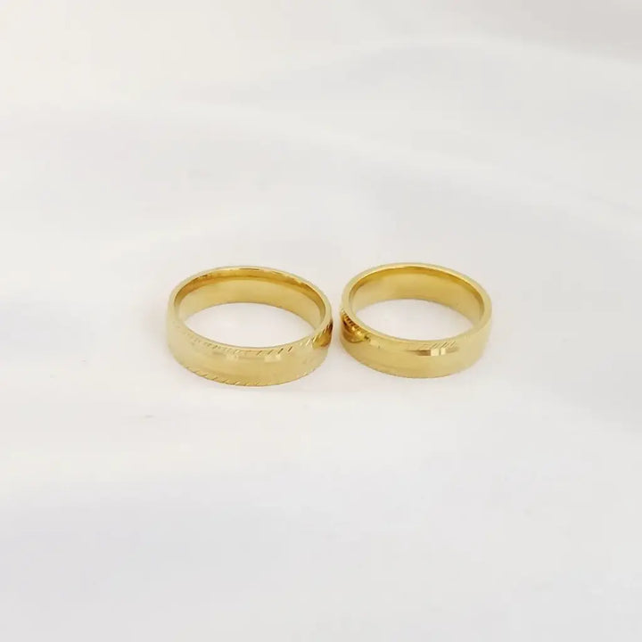 Argollas De Matrimonio de Exterior Marcado Continuo