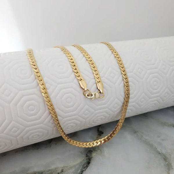 Cadena De Caballero De Tejido Serpiente De 60cm-4mm De Grosor + Envío Gratis