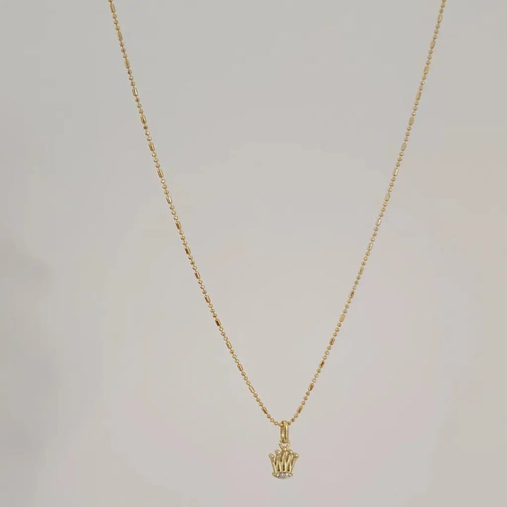 Cadena De Dama De Tejido Militar de 50-1mm de Grosor + Dije de Corona + Envío Gratis