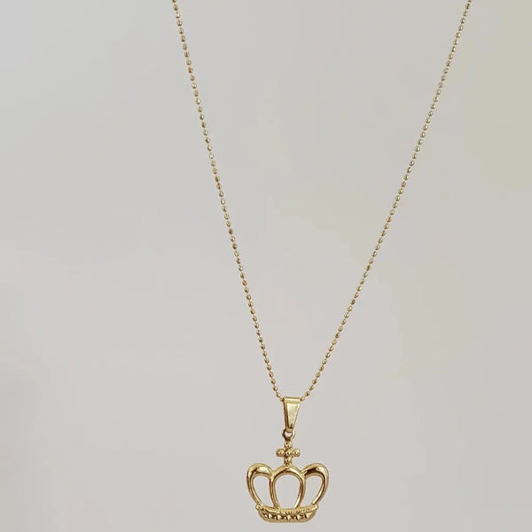 Cadena De Dama De Tejido Militar de 50-1mm de Grosor + Dije de Corona + Envío Gratis