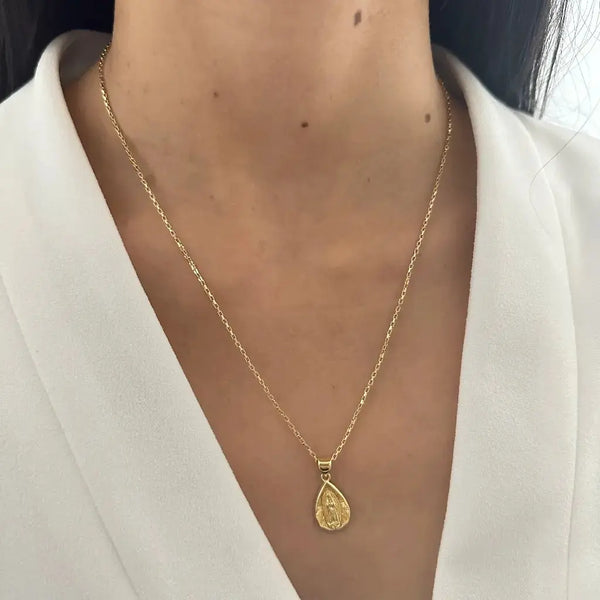 Cadena Tejido Aros + Virgen Guadalupe