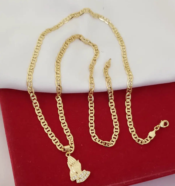 Cadena de Tejido Escalera Diamantada + Dije