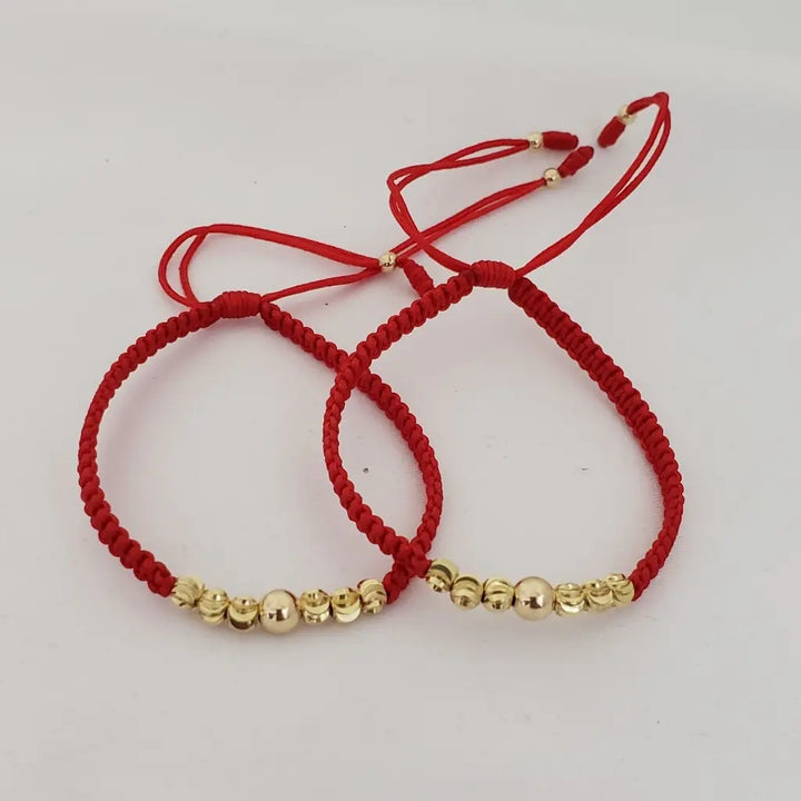 Manillas De Tejido Macramé Con Balines Italianos De 3mm y Balines Lisos de 4mm