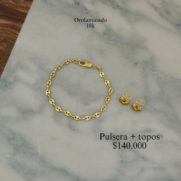 Pulsera De Dama De Tejido Gucci De 19cm-3mm De Grosor + Topos Gucci + Envío Gratis