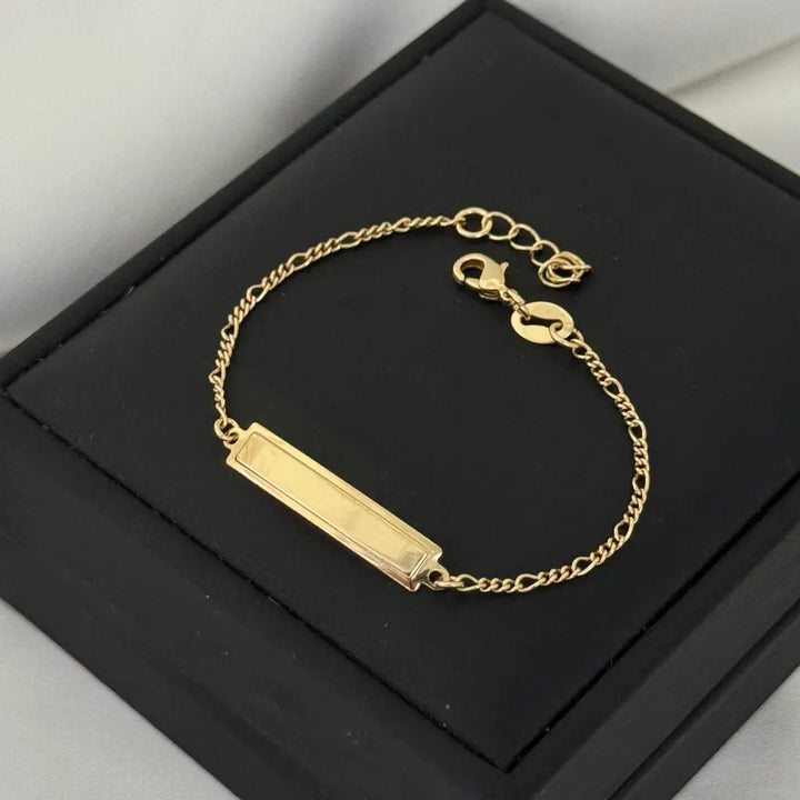 Pulsera Para Bebés De Tejido Cartier Con Placa De 15cm-2mm De Grosor + Envío Gratis