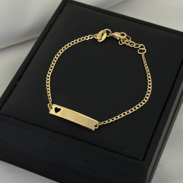 Pulsera De Bebés De Tejido Cubana Con Placa De 15cm-2mm De Grosor + Envío Gratis