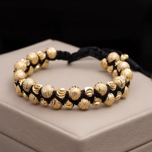 Pulsera Italiana Diamantada De Caballero Con Balines Diamantados de 6mm y Balines de 5mm