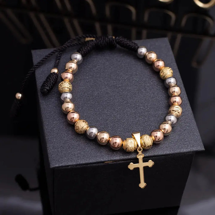Pulsera Italiana Diamantada De Caballero Con Balines Diamantados de 6mm y Balines de 5mm