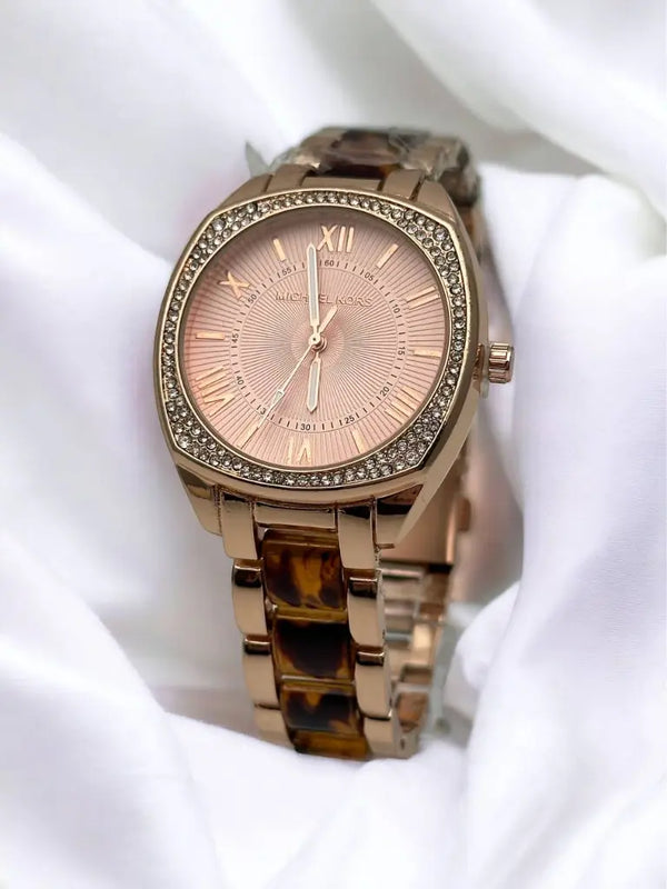 Reloj Analógico Michael Kors Rosa De Correas Vintage + Envío Gratis