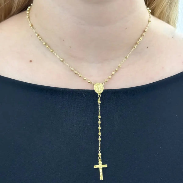 Rosario De Dama De La Virgen Milagrosa De Balines Italianos De 50cm-2mm De Grosor