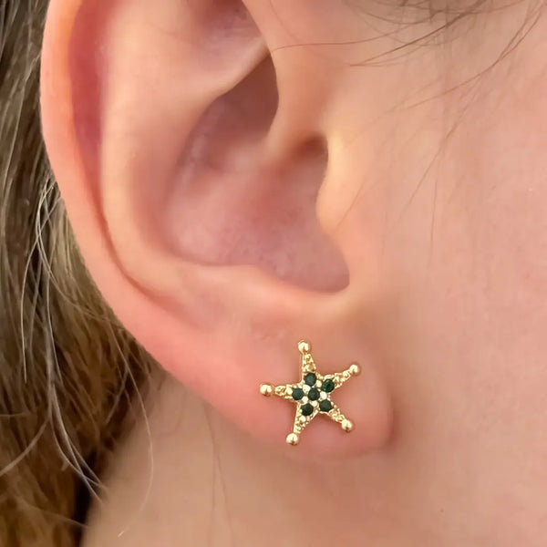 Topos De Dama De Estrella De Piedras Verdes